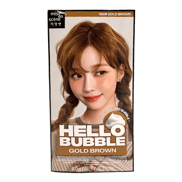 New Hello Bubble Hair Dye 10GB Gold Brown 3.52 Oz (100g)