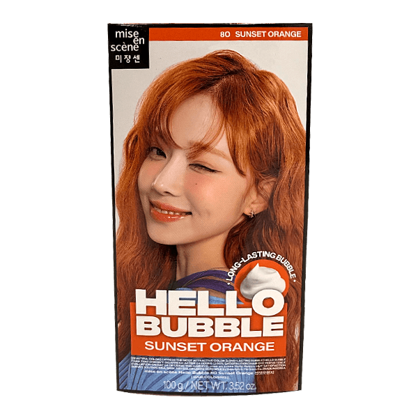 New Hello Bubble Hair Dye 8O Sunset Orange 3.52 Oz (100g)