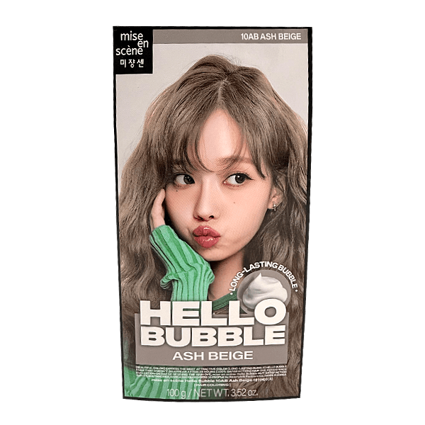 New Hello Bubble Hair Dye 10AB Ash Beige 3.52 Oz (100g)