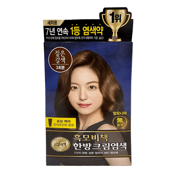 Heukmobichaek Oriental Gray Hair Dye Cream Medium Brwon 4.2 Oz (120g)