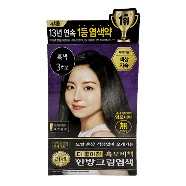 Heukmobichaek Oriental Gray Hair Dye Cream Black 4.2 Oz (120g)
