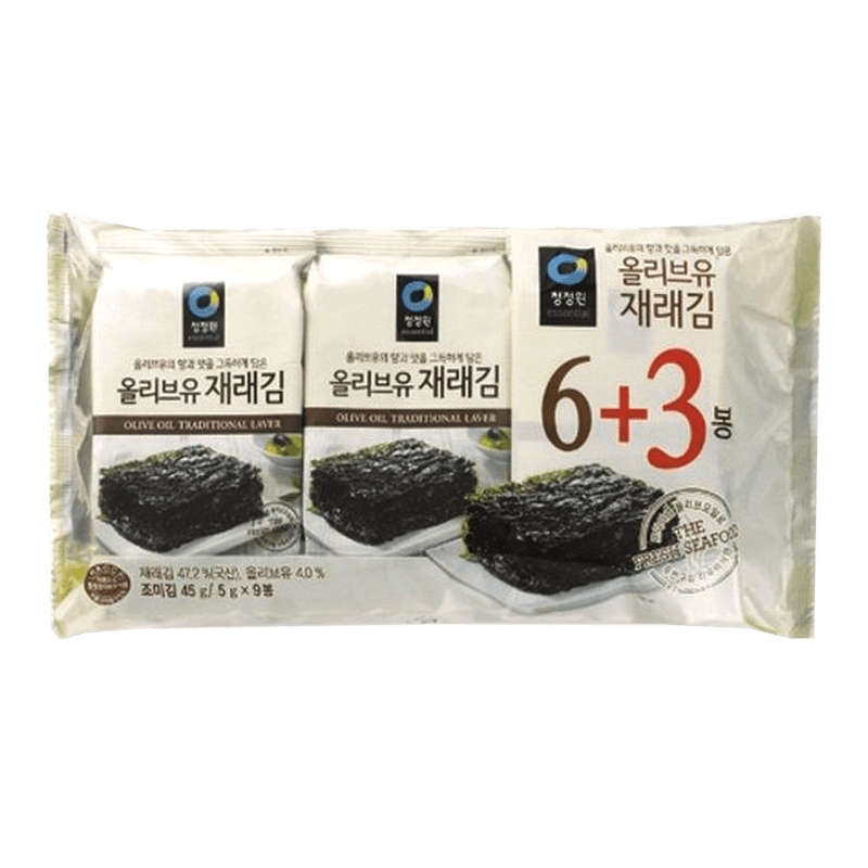 Seasoned Seaweed(GIM) With Oilve Oil 9PK 1.44OZ (41G)