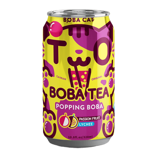 Popping Boba Tea (Passion Fruit+lychee) 10.82 Fl Oz (320ml)