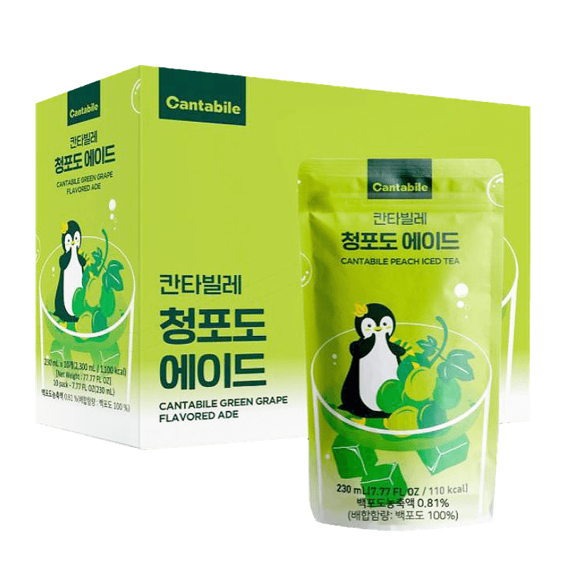 Green Grape Iced Tea Pouches 8.11 fl.oz(230ml) 10 Pouches