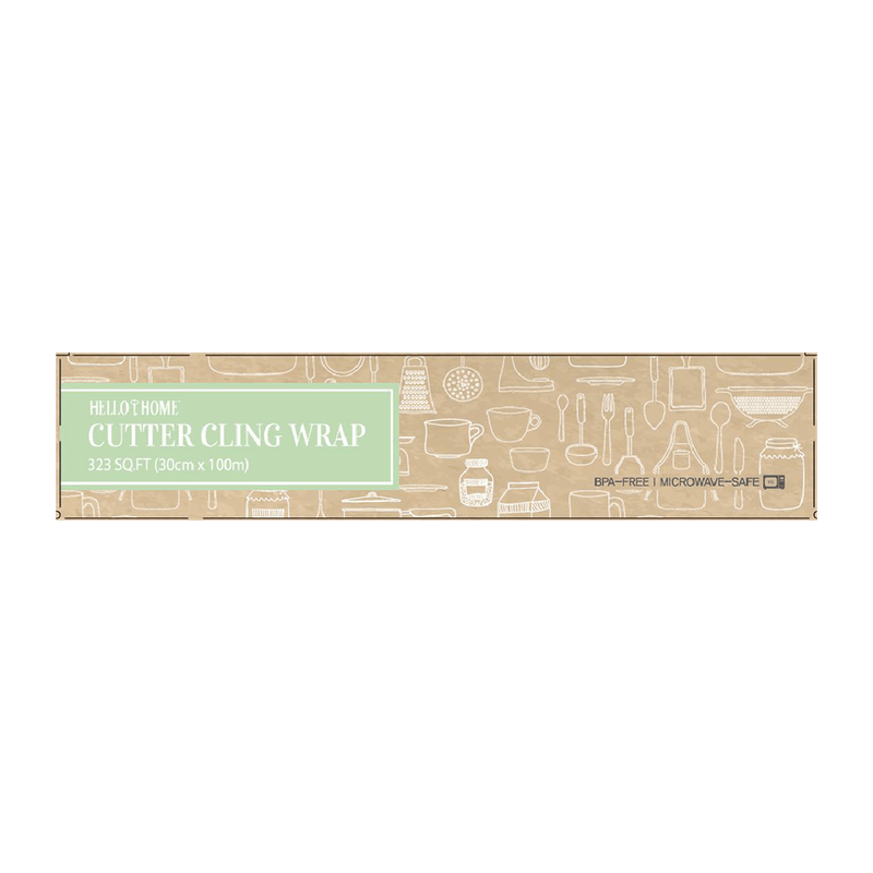 Plastic Food Wrap with Cutter 11.811in X 3937in (30cm X 100m)