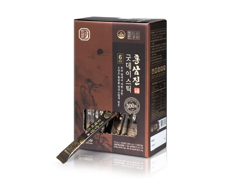 Korean Red Ginseng Good Day Stick 0.3oz(10ml) 100 Sticks