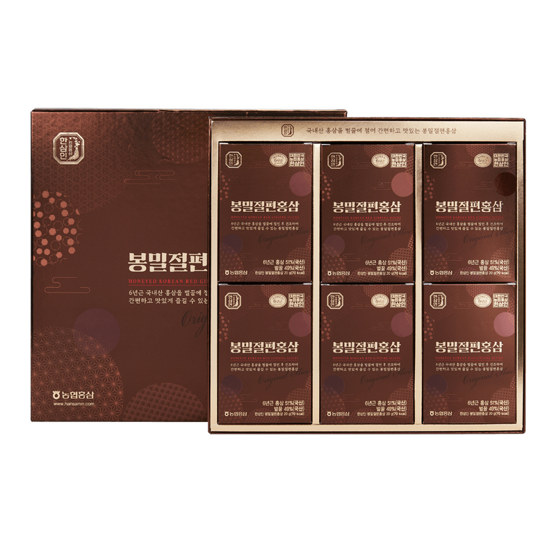 Honeyed Korean Red Ginseng Slices 0.71oz(20g) x 6 Packs