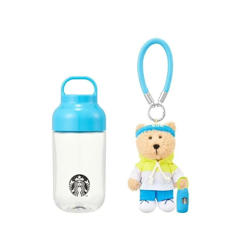 [SMART DIRECT] Active Running Bottle 430ml & Bearista Keychain (Blue)
