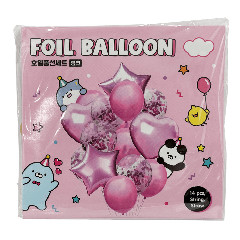 Party Foil Balloon Set Pink