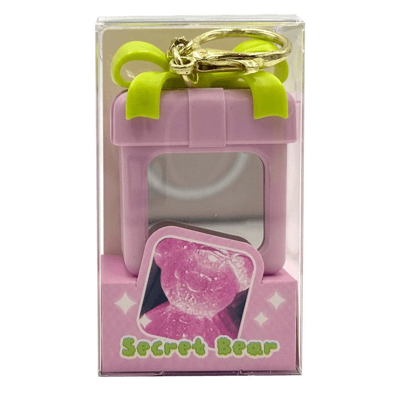 Secret Bear Mirror Keyring Pink