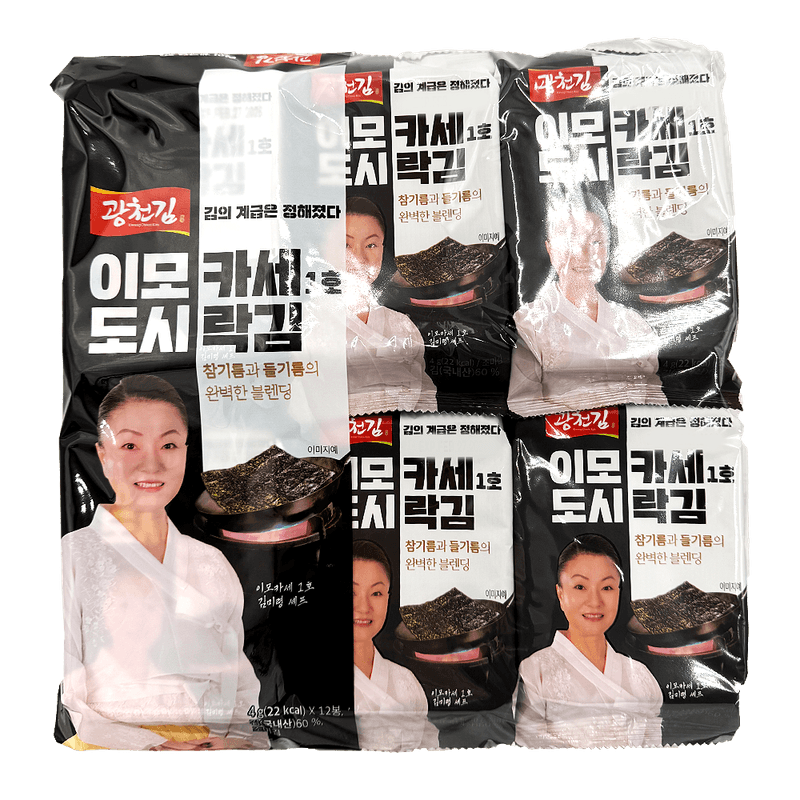Imokase First Dosirak Seasoned Seaweed 0.14 Oz (4g) X 12 Packs