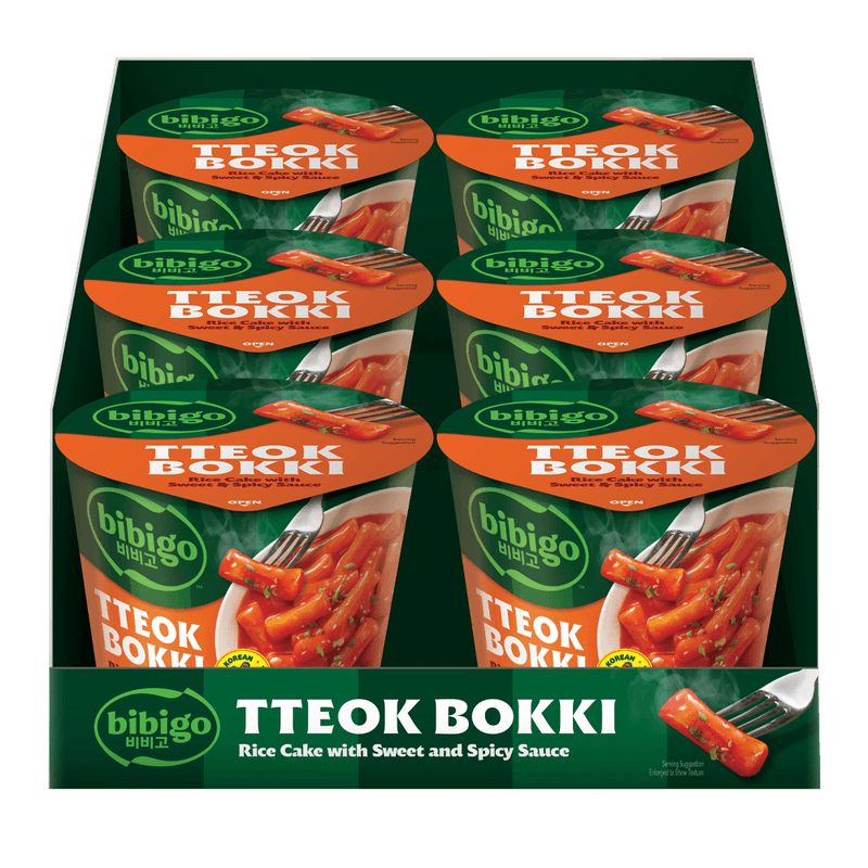 Bibigo Tteokbokki Sweet & spicy 6pk 4.4 Oz (125g)