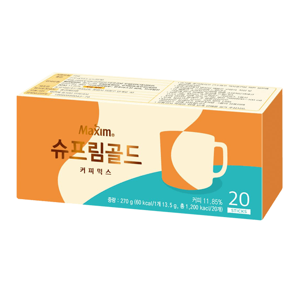 Maxim Supreme Gold Coffee Mix 20 Sticks 9.52 OZ (270G)