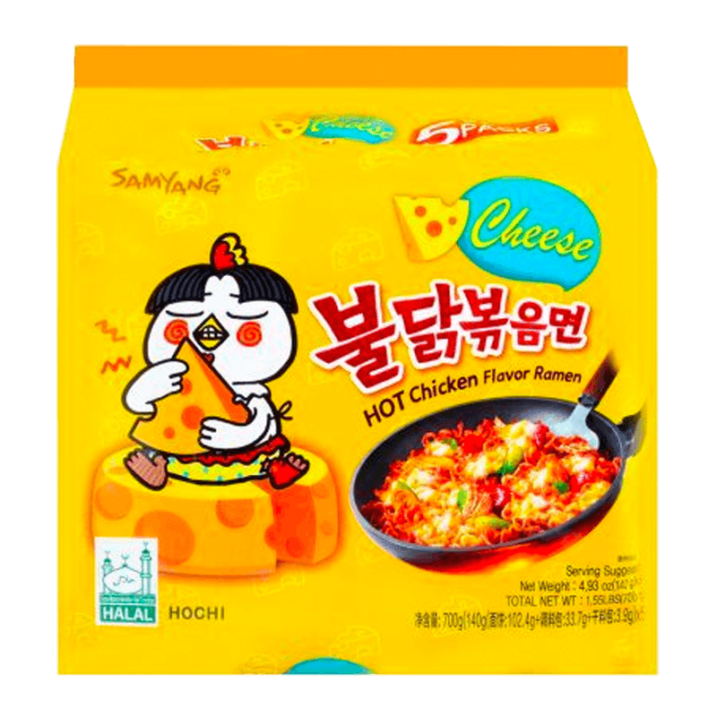 Cheese Hot Chicken Flavor Ramen 4.94oz(140g) 5 Packs
