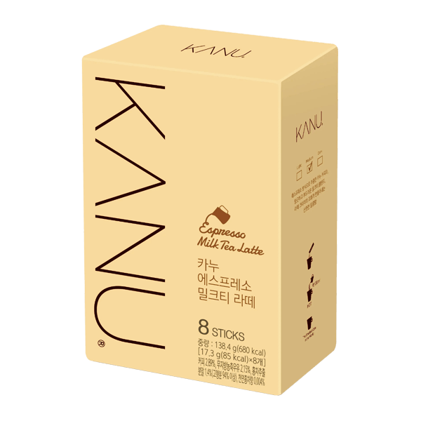 Maxim Kanu Espresso Milk Tea Latte 8 Sticks 4.88 Oz (138.4g)