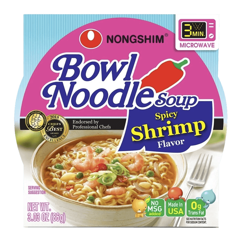 Bowl Noodle Soup Spicy Shrimp Flavor 3.03oz(86g)