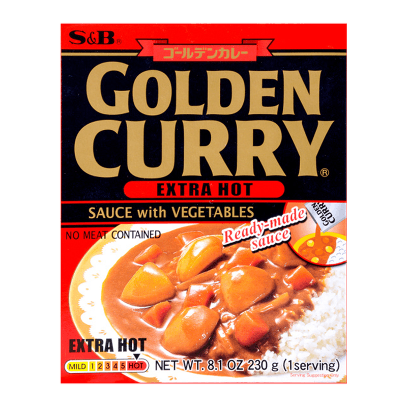 Golden Curry Ready-Made Sauce with Vegetables Extra Hot 8.1oz(230g)